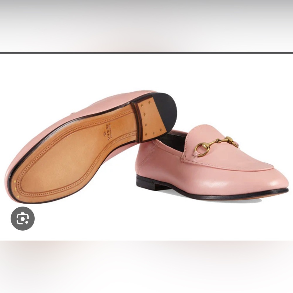 Gucci Pink Loafers with Gold Accent